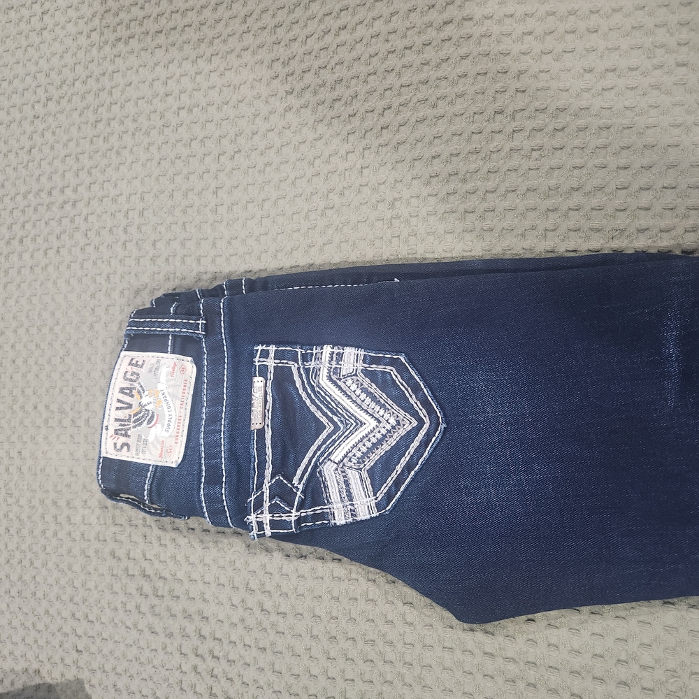 Salvage Navy Denim with White Accents